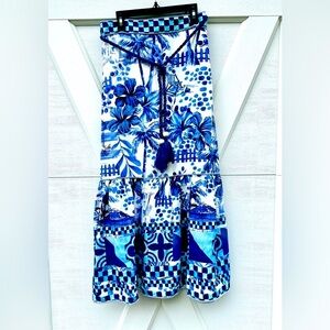 House of Harlow 1960 Blue Hibiscus Skirt NWOT M